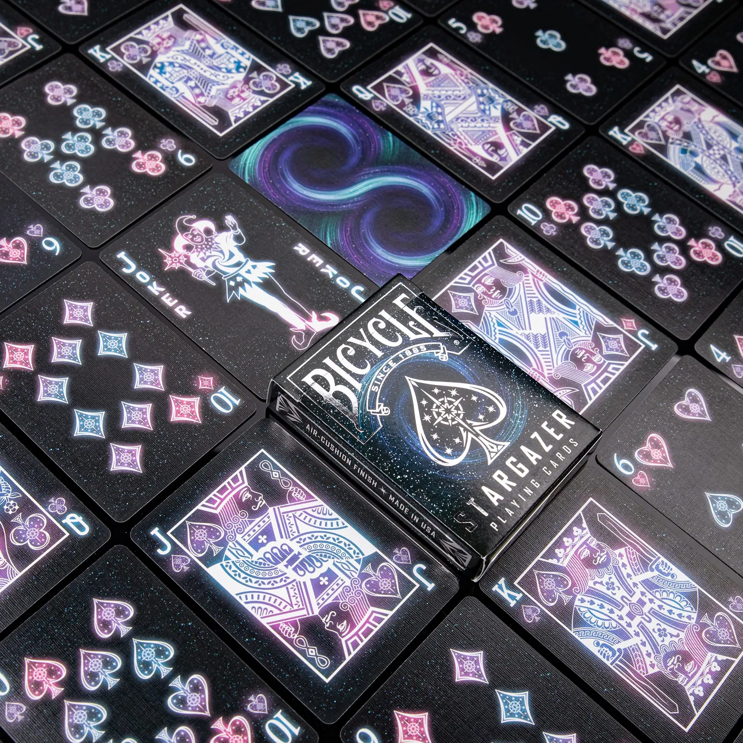 Bicycle Stargazer carte da poker mazzo nero buco nero