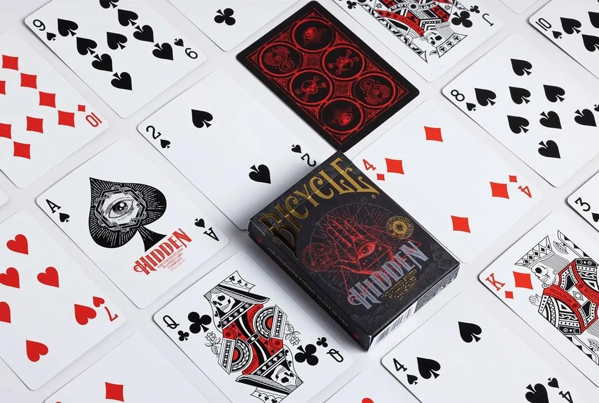 Bicycle Hidden Carte da Poker Nero-Rosso Massoneria 54