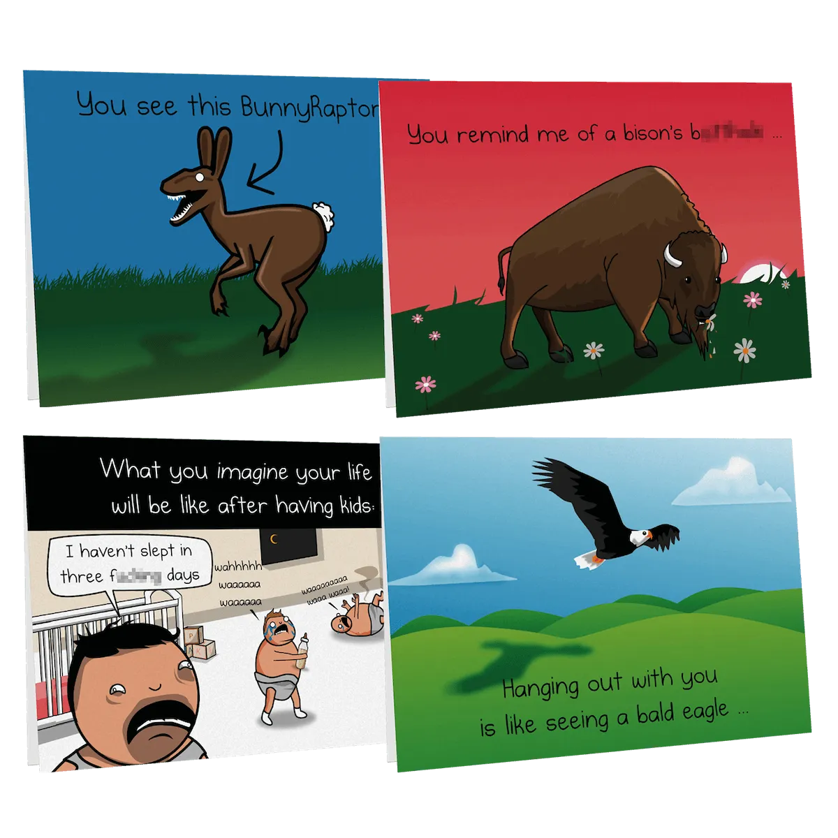 Exploding Kittens NSFW Friendship biglietti 4 pack