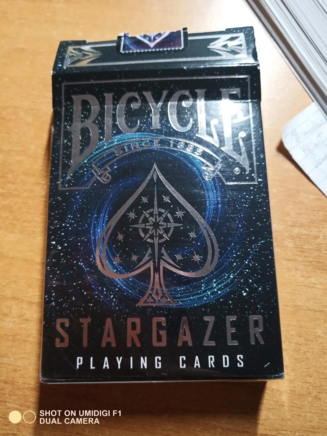 Bicycle Stargazer carte da poker mazzo nero buco nero