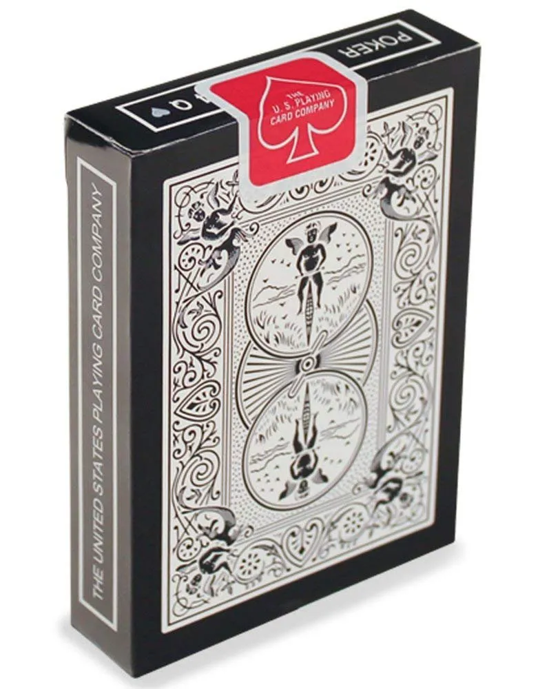 Bicycle Black Tiger Red carte poker dorso nero visibile UV