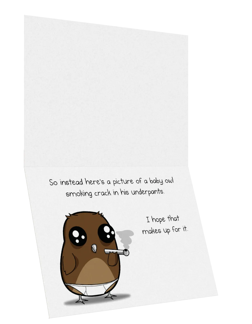 Exploding Kittens Baby Owl biglietto compleanno divertente adulti
