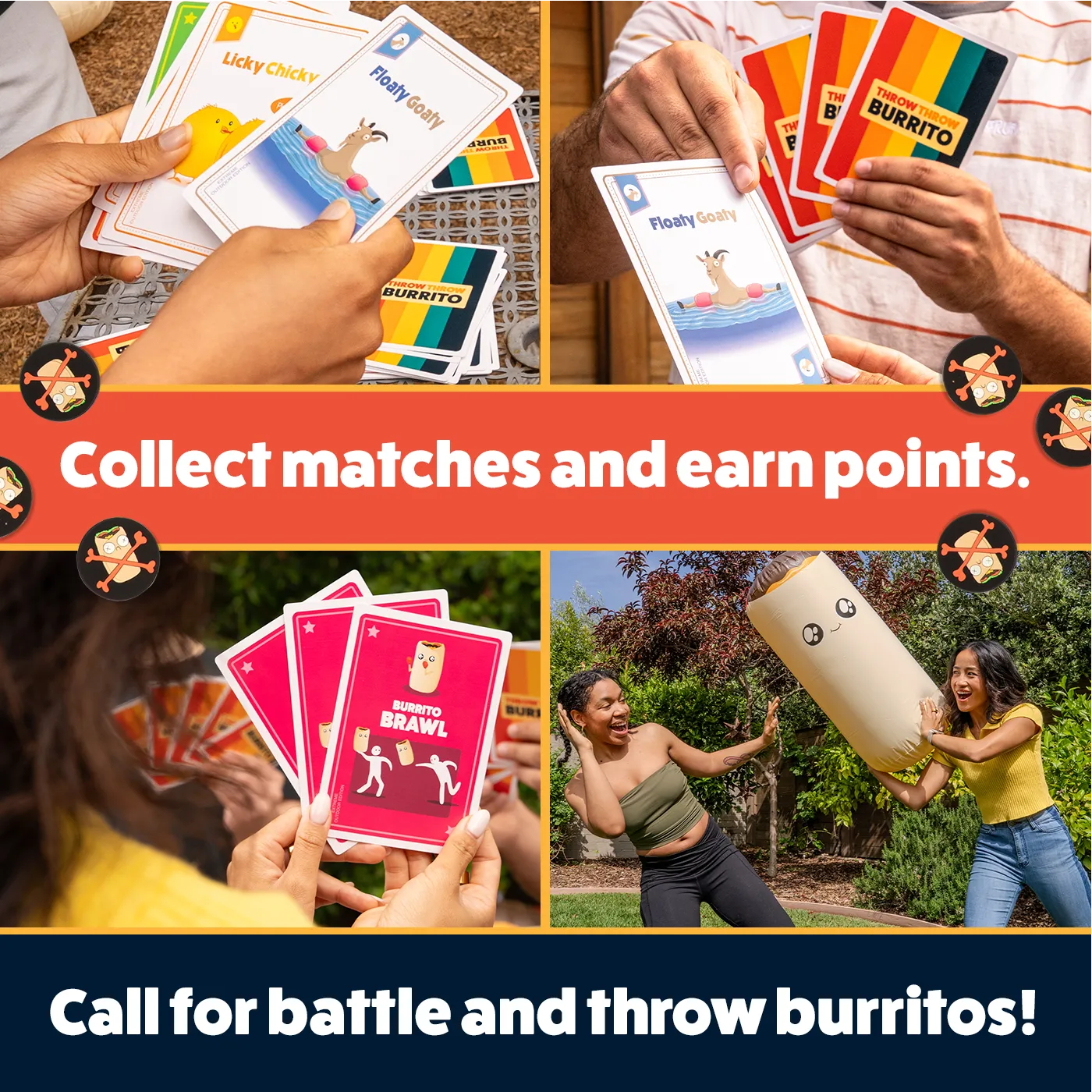 Exploding Kittens Throw Throw Burrito Extreme Outdoor gioco carte