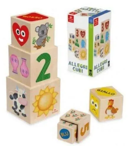 Dal Negro Allegri Cubi 55749 Gioco Legno 6 Cubi