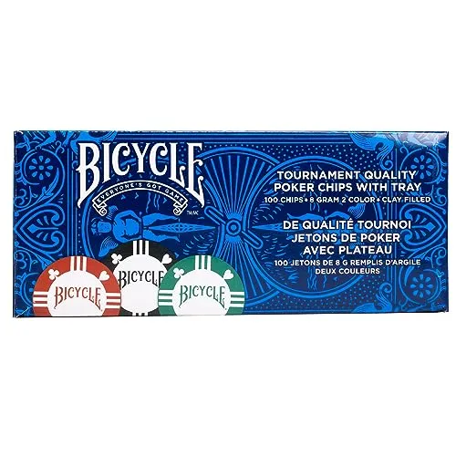 Bicycle Fiches Poker in Argilla 100 Pezzi da 8 g Casino