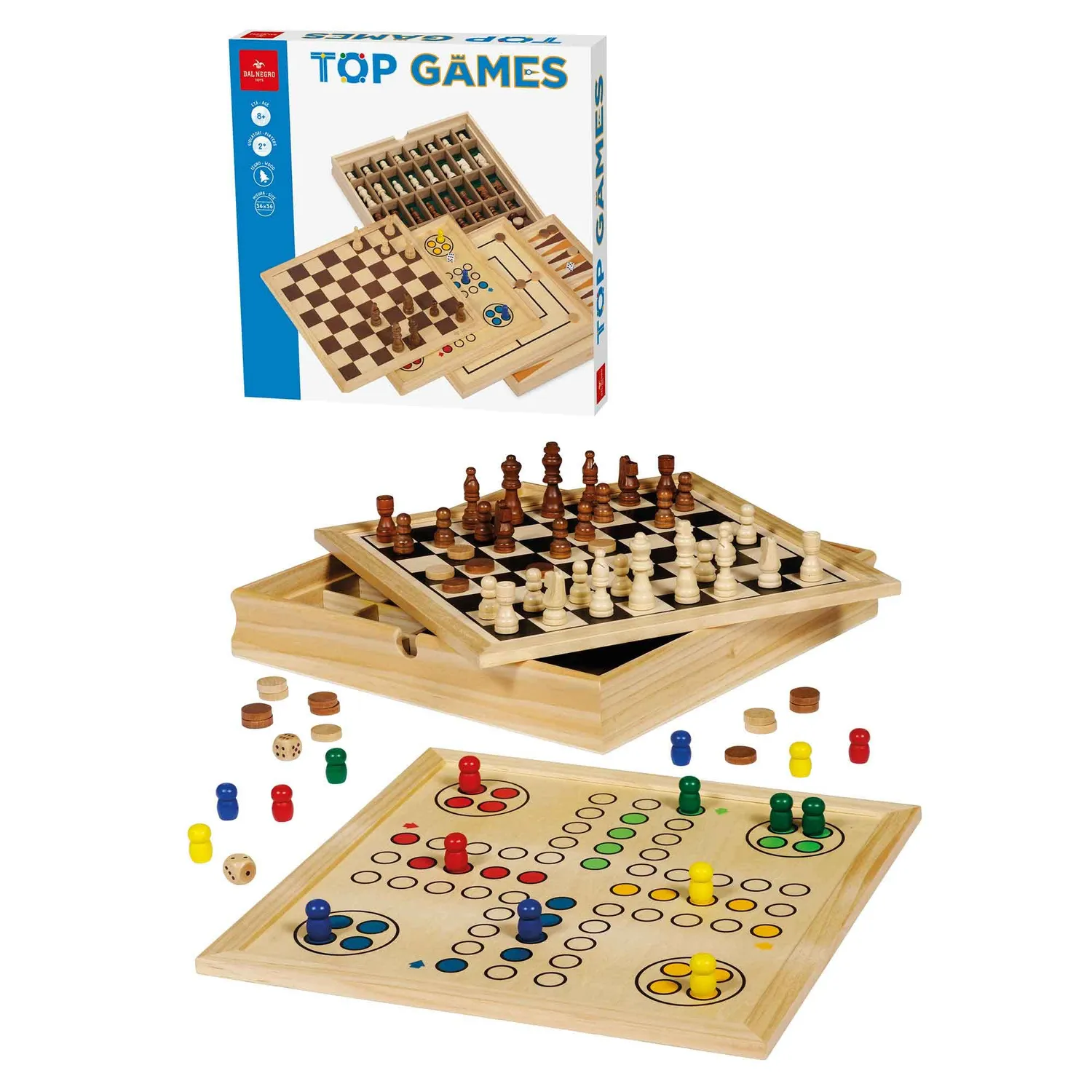 Dal Negro Top Games 36 giochi da tavolo scatola classici