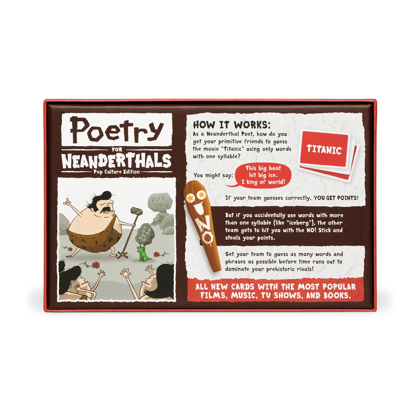 Exploding Kittens Poetry for Neanderthals Pop Culture gioco da tavolo party
