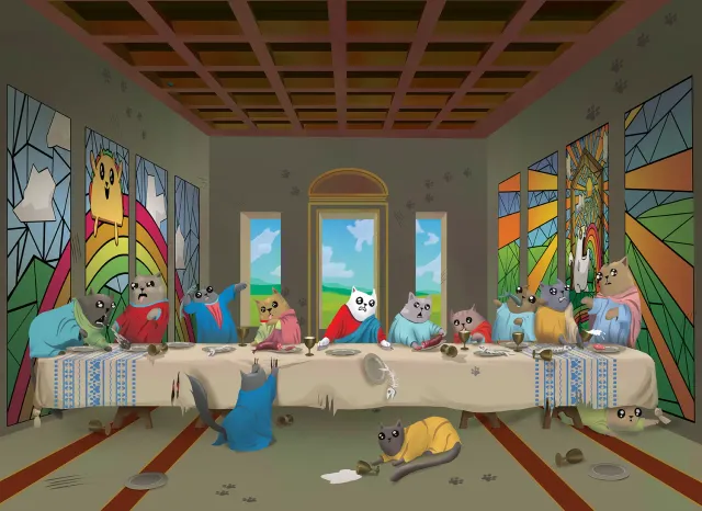 Exploding Kittens The Cat's Last Supper puzzle 1000 pezzi gatti