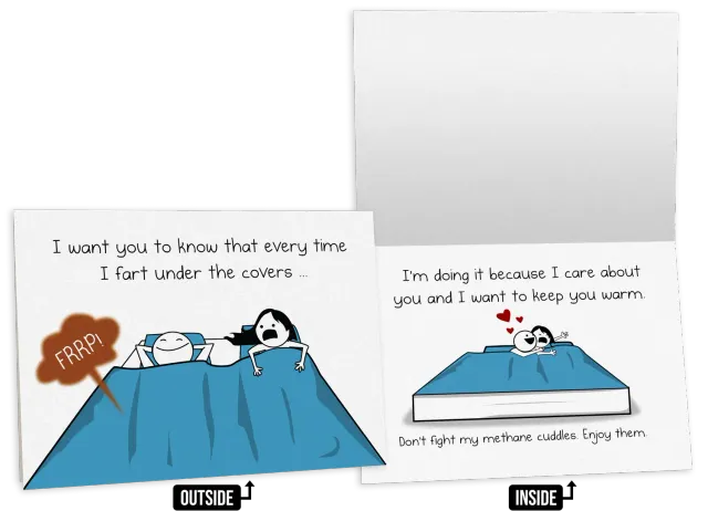 Exploding Kittens Love & Friendship Fart biglietto auguri singolo NSFW
