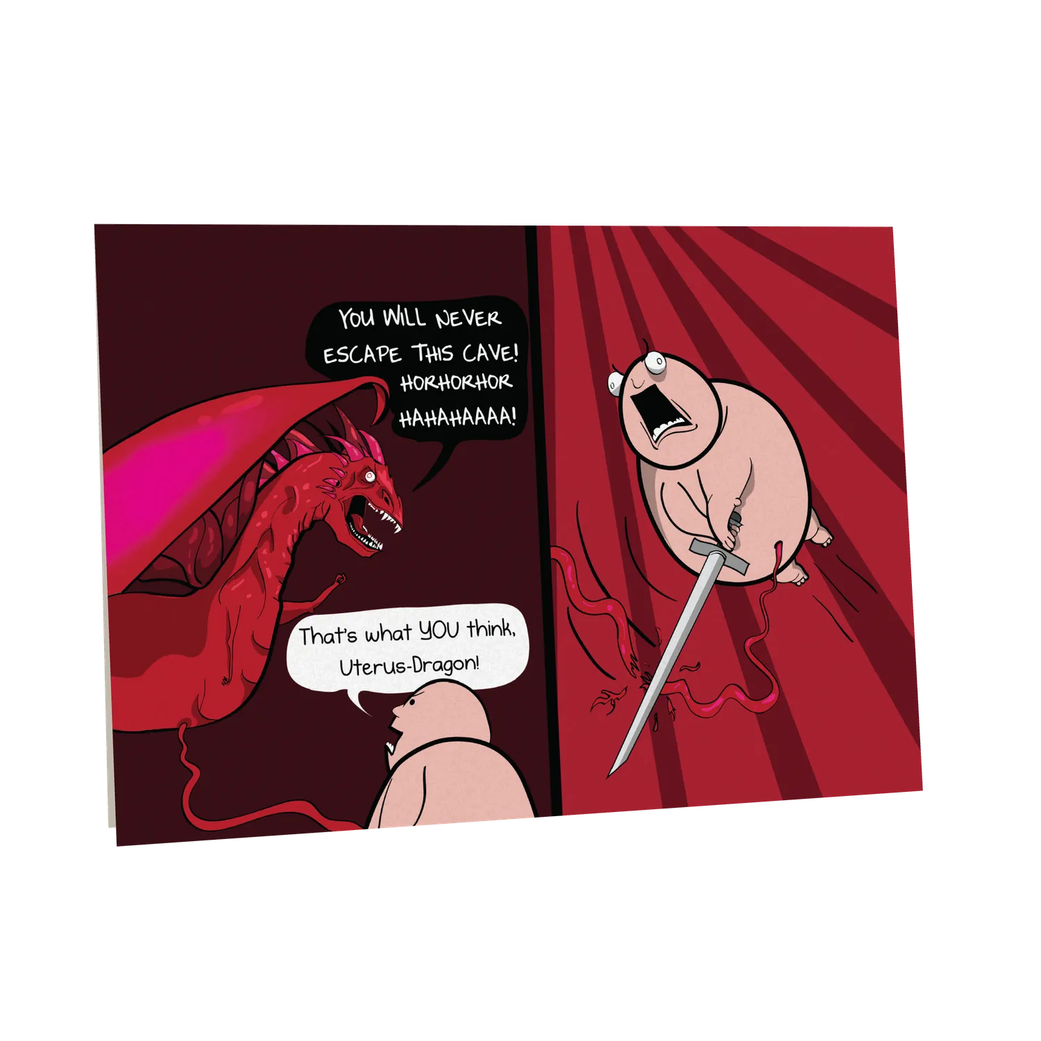 Exploding Kittens Escaped biglietto compleanno NSFW