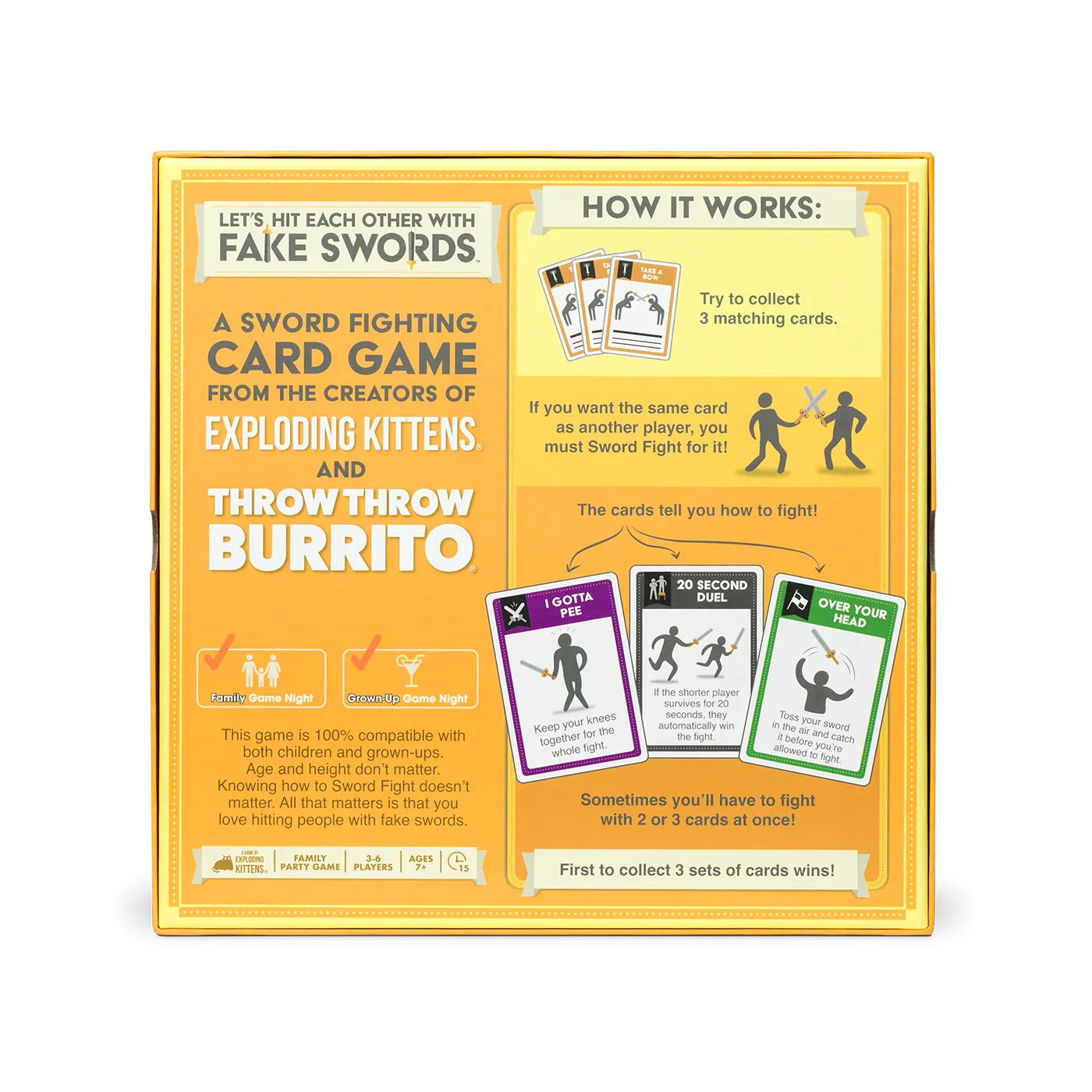 Exploding Kittens Fake Swords gioco carte duello inglese