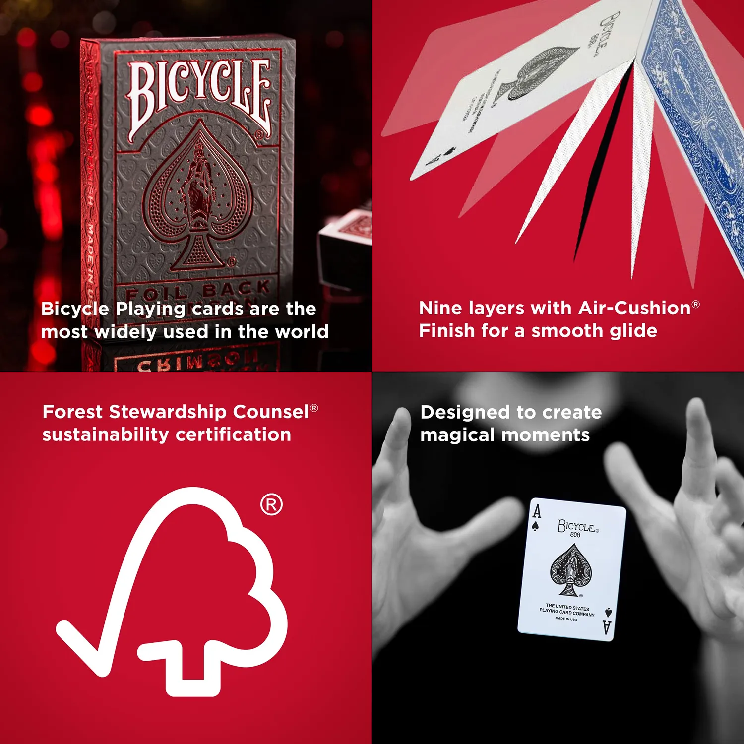 Bicycle Metalluxe Crimson Rider mazzo carte poker rosso