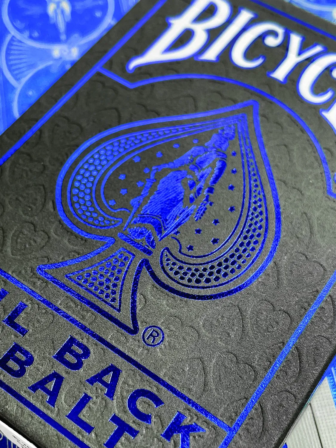 Bicycle Metalluxe Cobalt Rider mazzo carte da poker blu