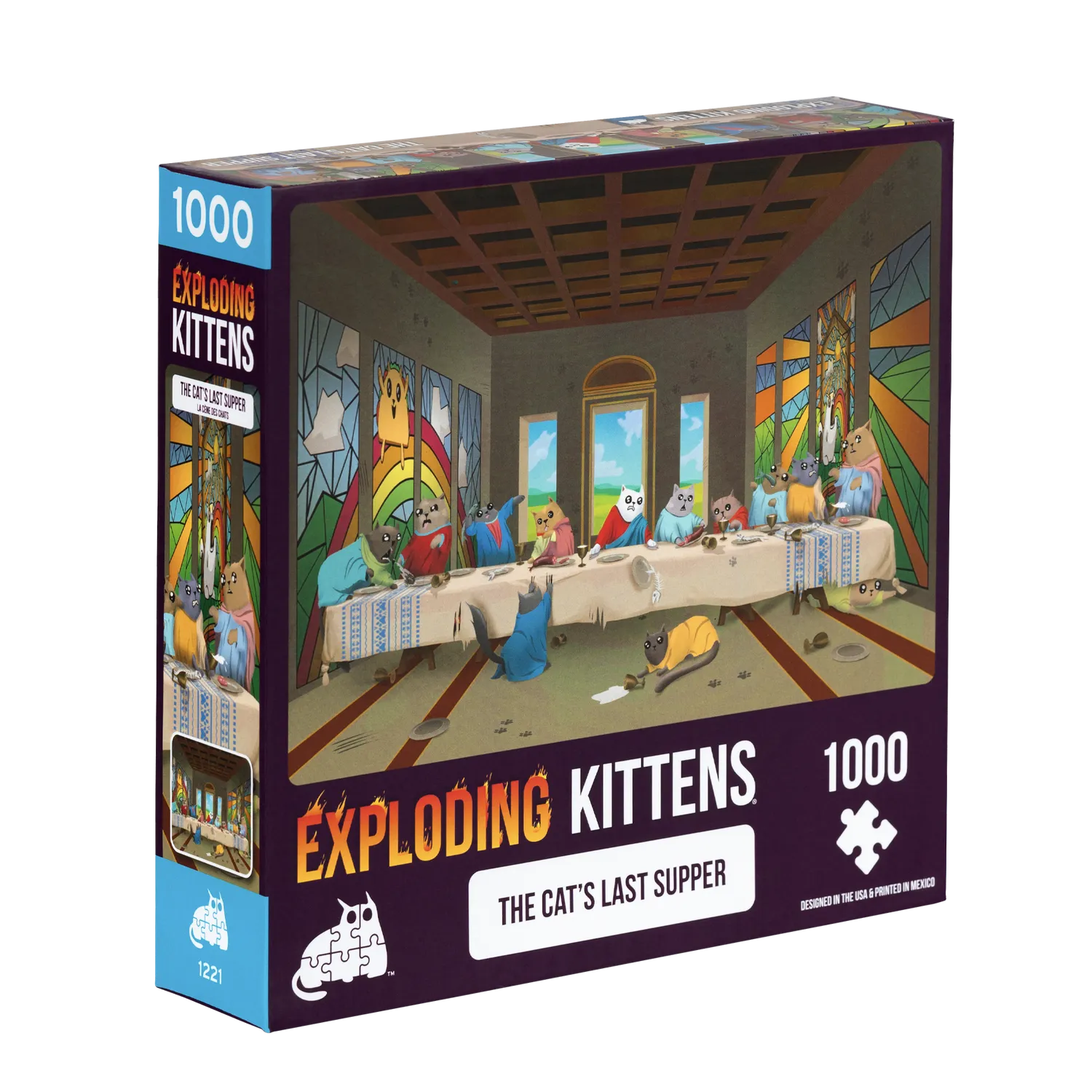 Exploding Kittens The Cat's Last Supper puzzle 1000 pezzi gatti