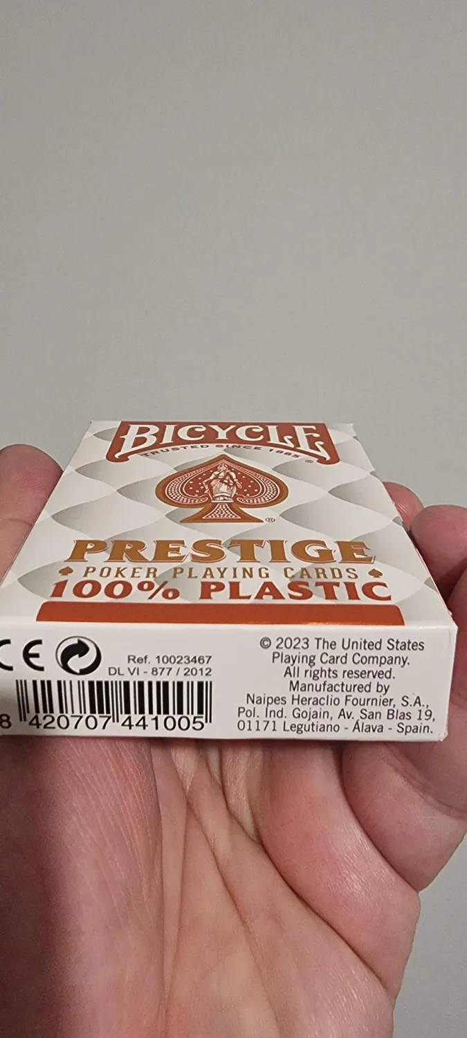 Bicycle Prestige carte da poker plastica indici jumbo rosso/blu