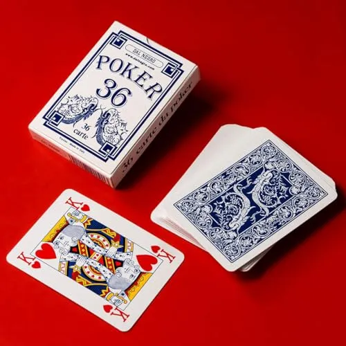 Dal Negro Poker 36 mazzo carte Short Deck retro blu cartoncino