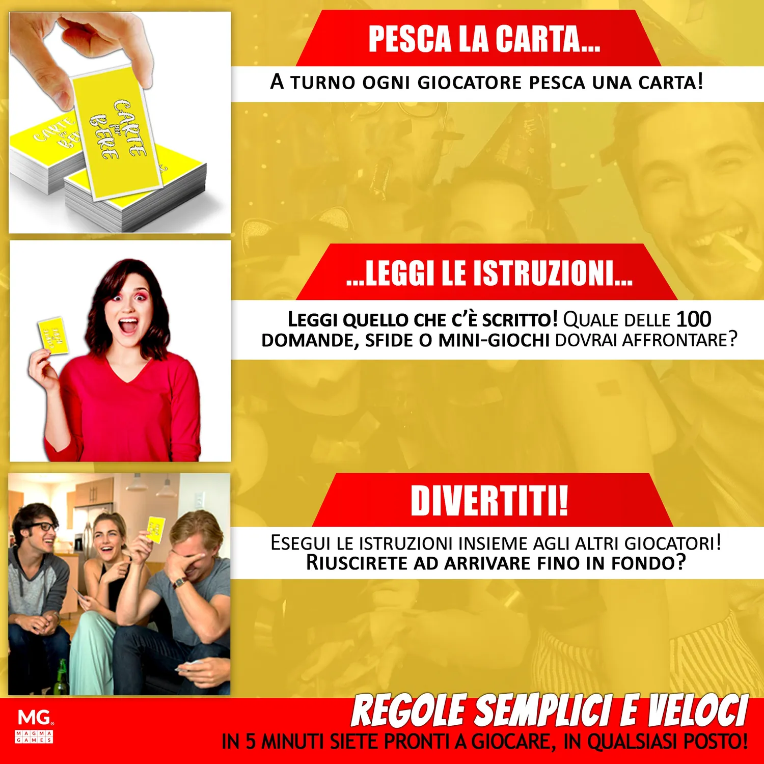 Magma Games Carte per Bere party game 120 carte 18+