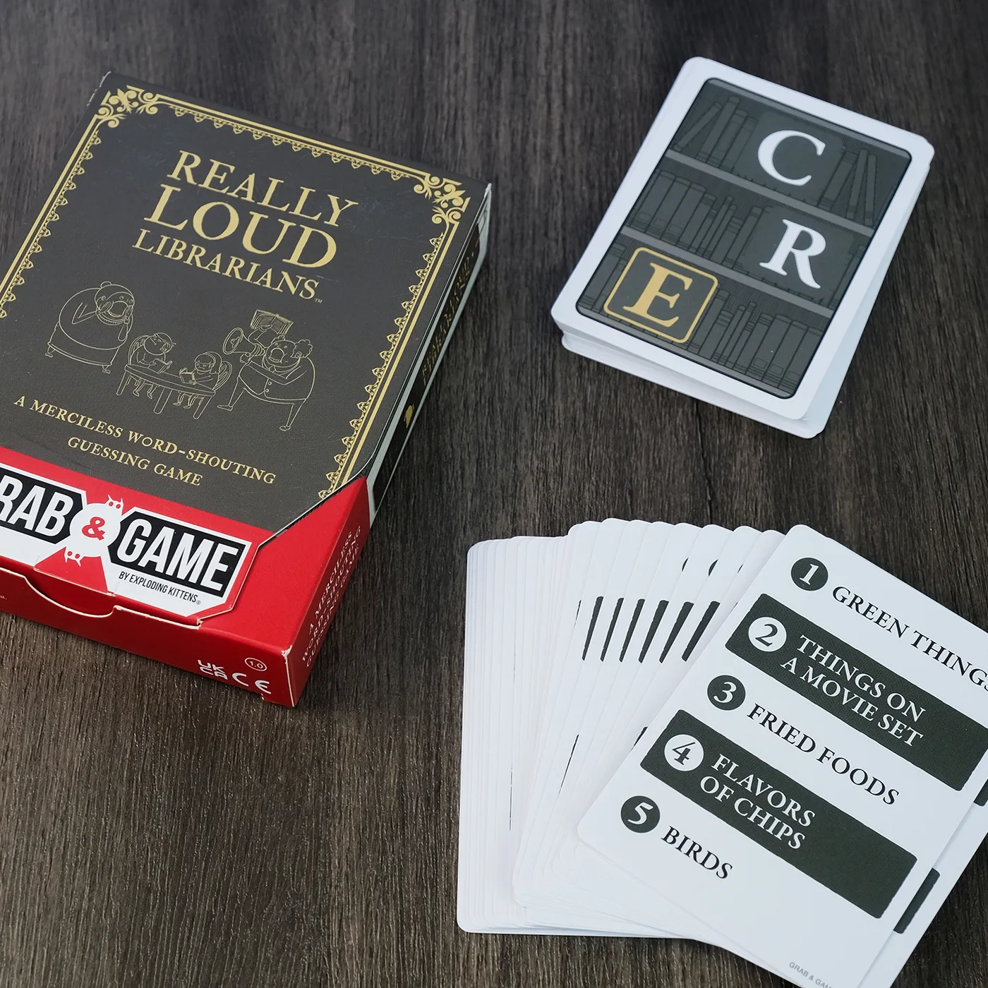 Exploding Kittens Really Loud Librarians Grab & Game gioco carte