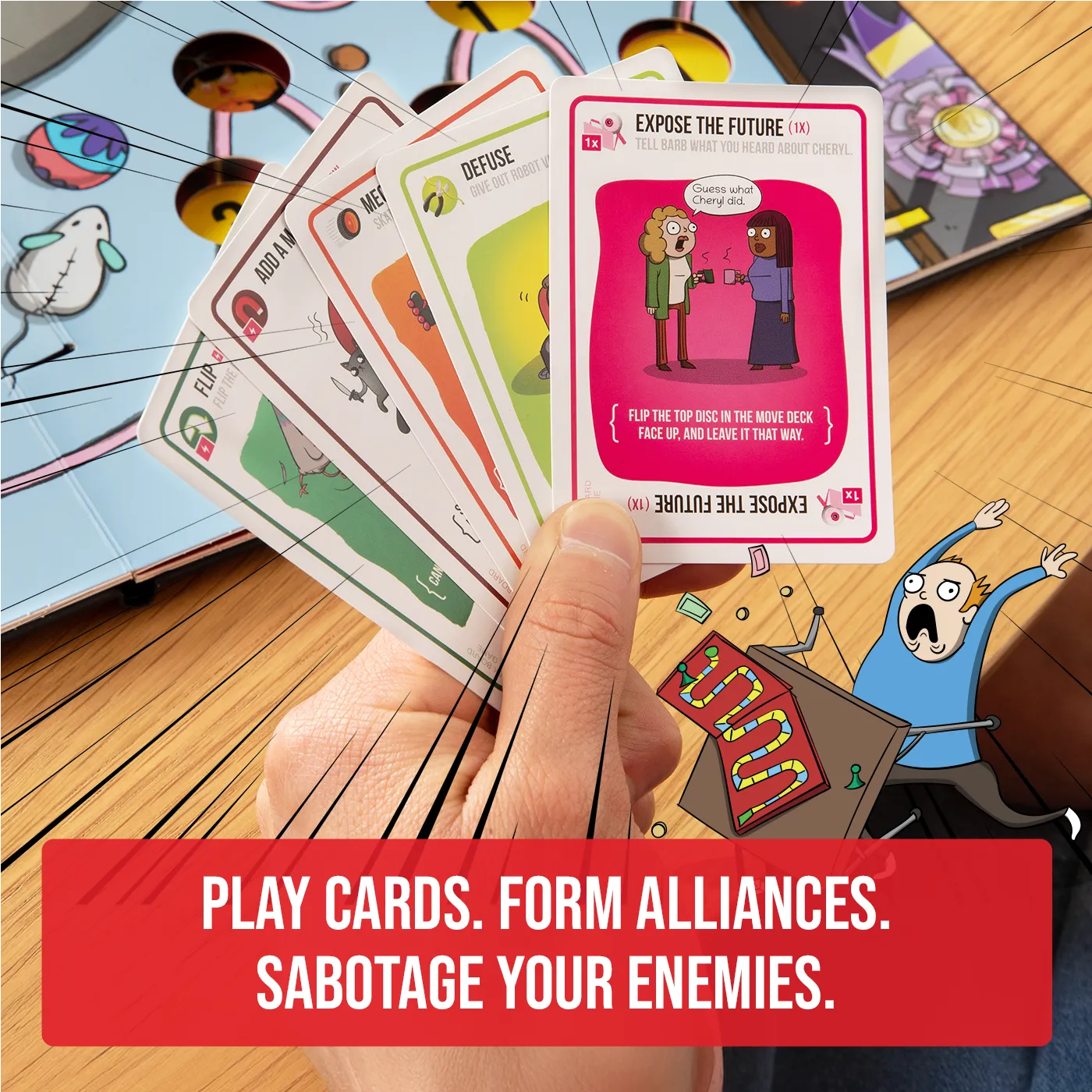 Exploding Kittens The Board Game gioco da tavolo plancia doppia