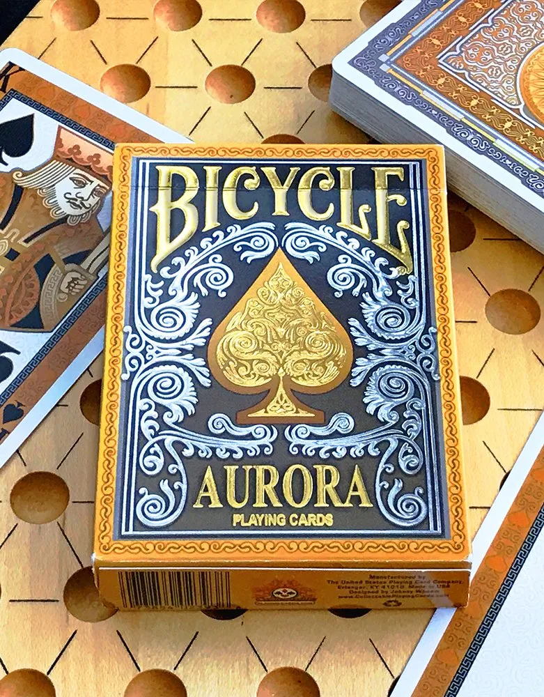 Bicycle Aurora carte poker collezione inchiostri metallici