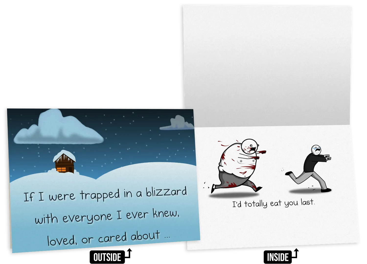 Exploding Kittens Holiday Greeting Cards biglietti auguri 4 pack NSFW