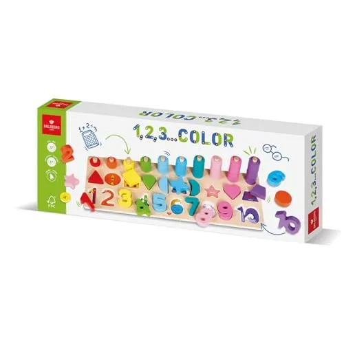 Dal Negro 1 2 3 Color gioco educativo legno numeri colori