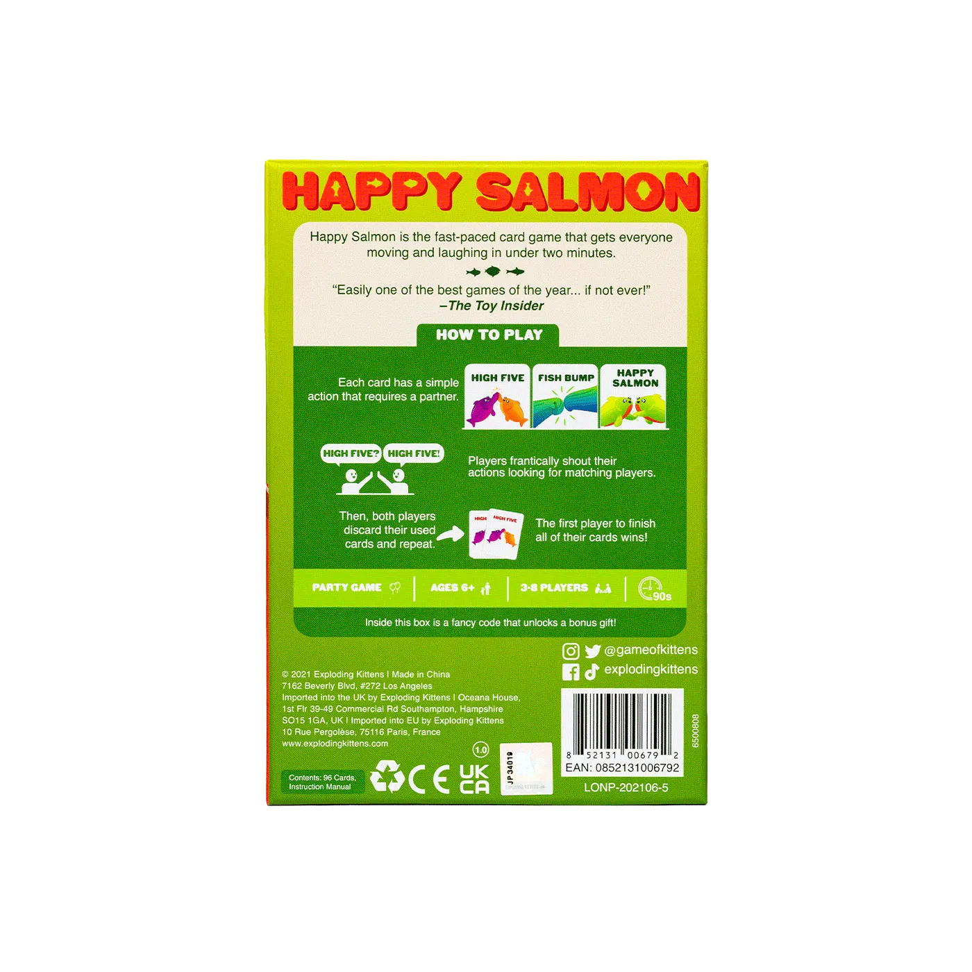 Exploding Kittens Happy Salmon gioco carte edizione italiano