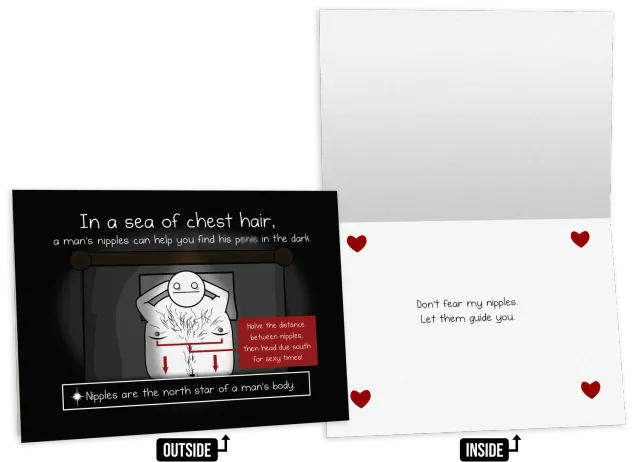 Exploding Kittens Nipples biglietto amore e amicizia NSFW