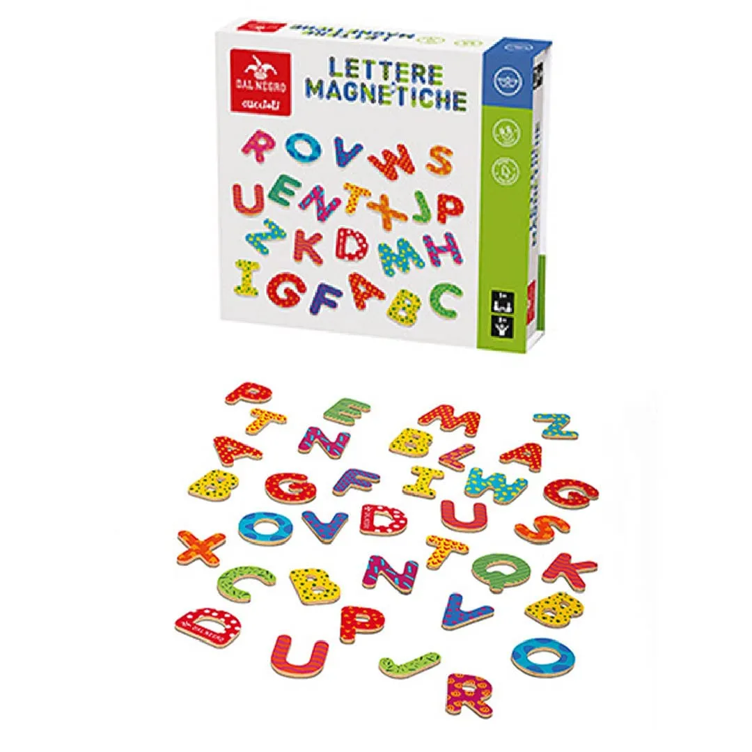 Dal Negro 53827 lettere magnetiche legno 77 pezzi bambini