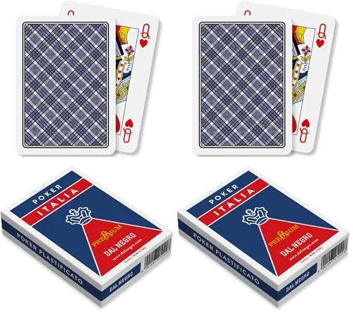Dal Negro Poker Italia carte poker retro blu 55 carte