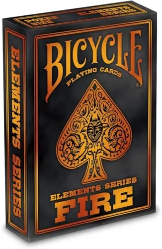Bicycle Fire carte da poker mazzo collezione fiamme rosse