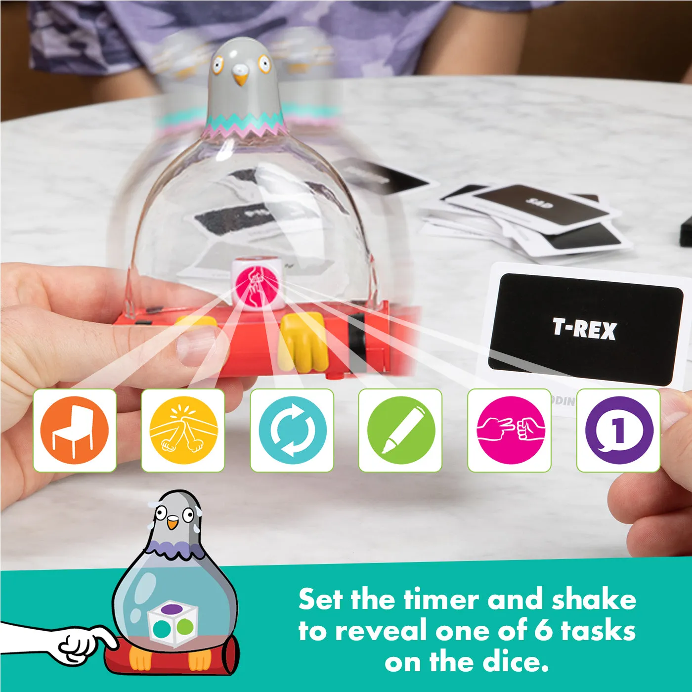 Exploding Kittens Exploding Pigeon gioco party con piccione