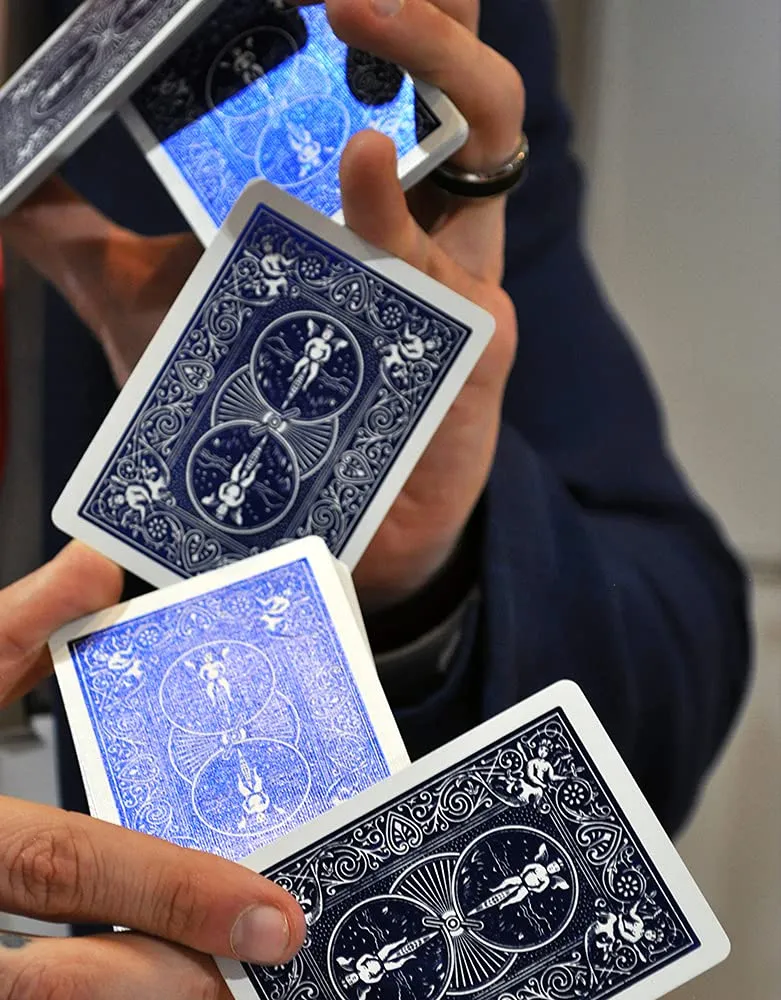 Bicycle Metalluxe Cobalt Rider mazzo carte da poker blu