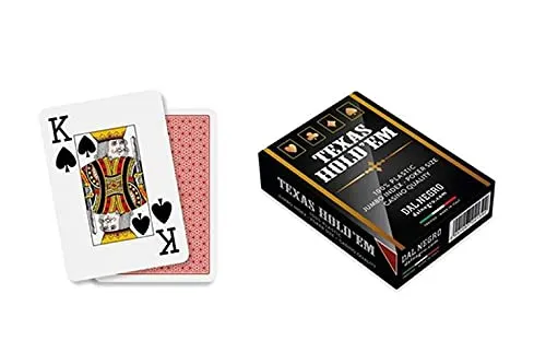 Dal Negro Poker Texas Hold'em carte PVC retro rosso Jumbo