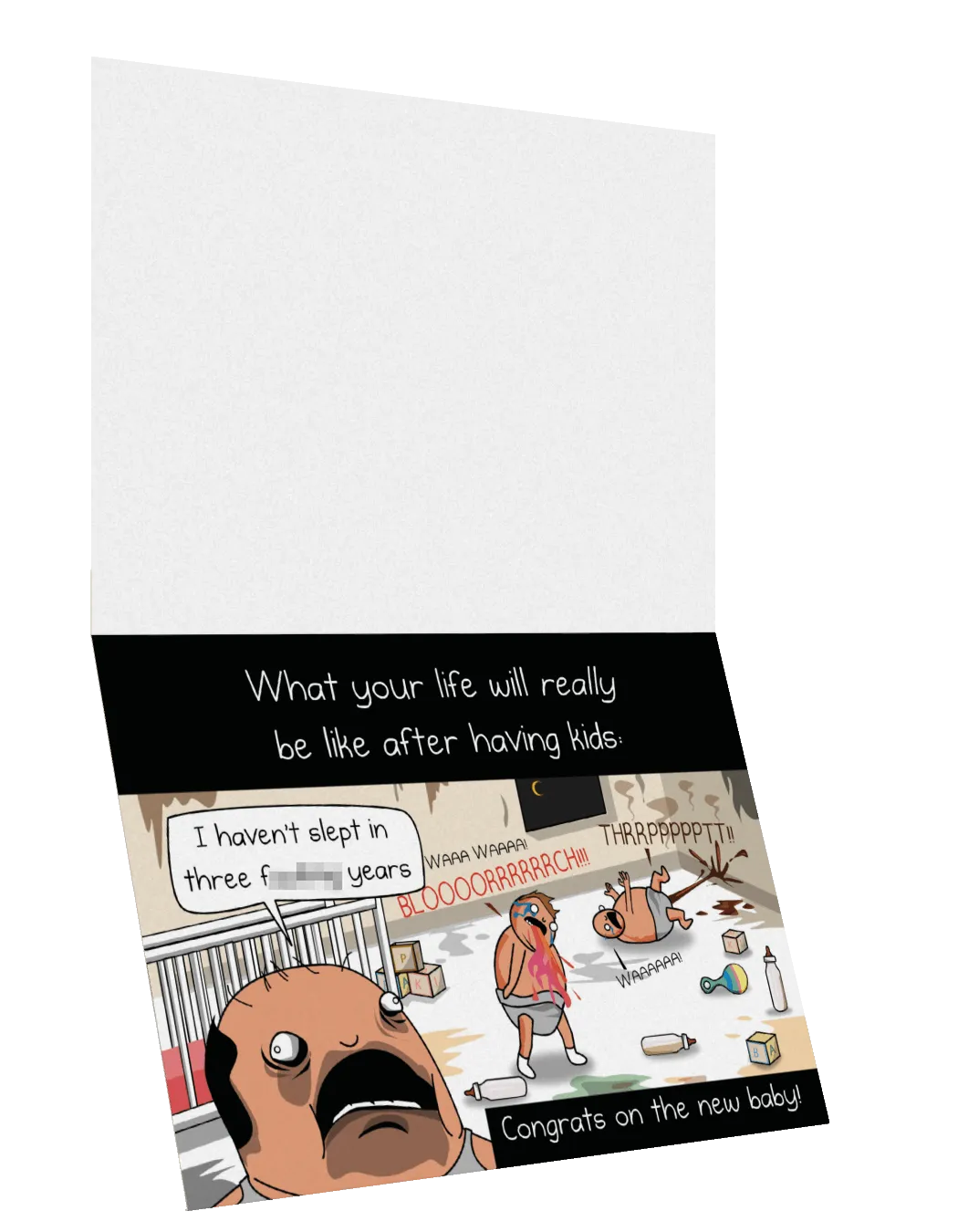 Exploding Kittens Newborn Baby biglietto amicizia NSFW