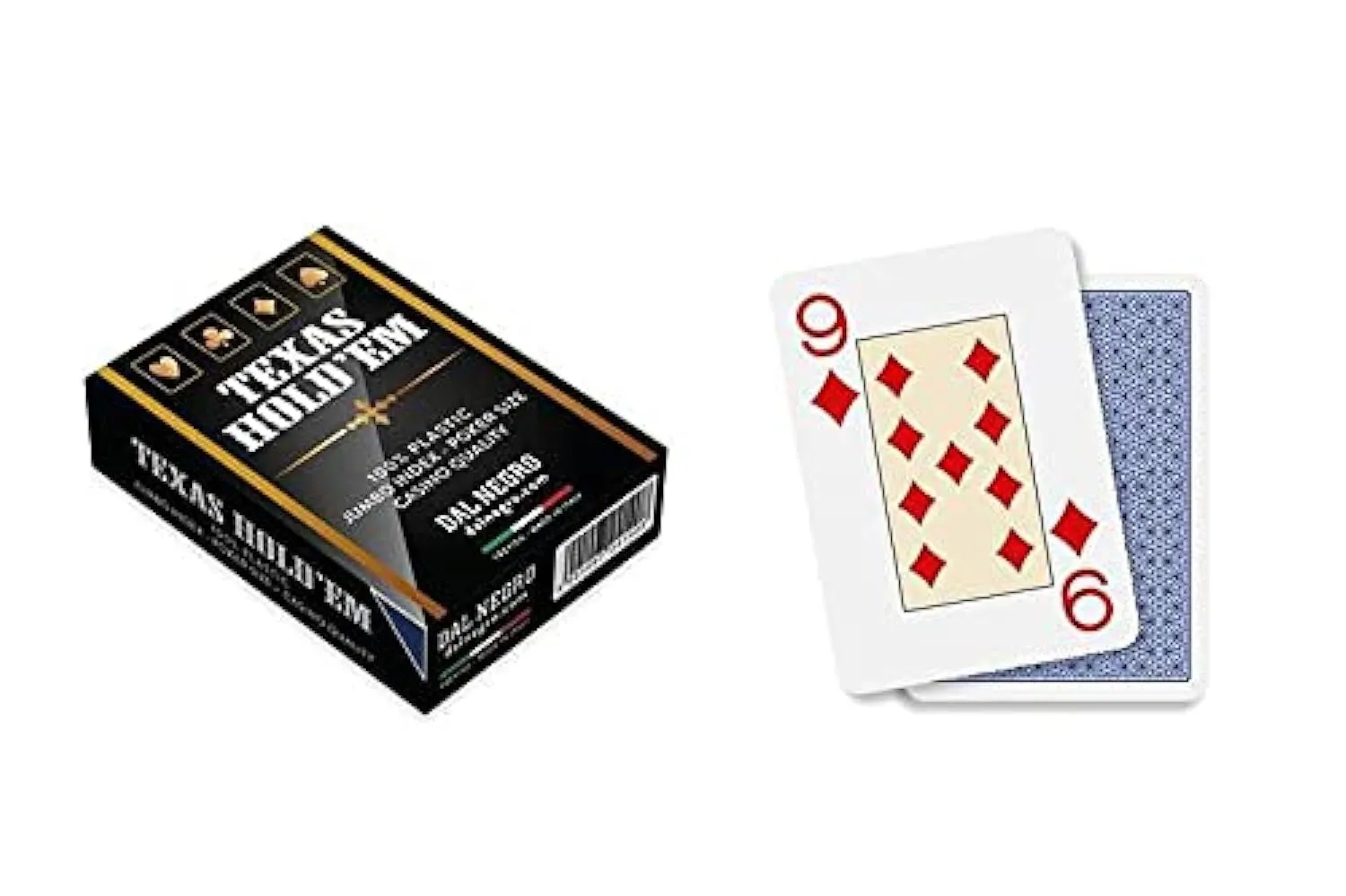 Dal Negro Texas Hold'em Casino Quality carte poker PVC nero