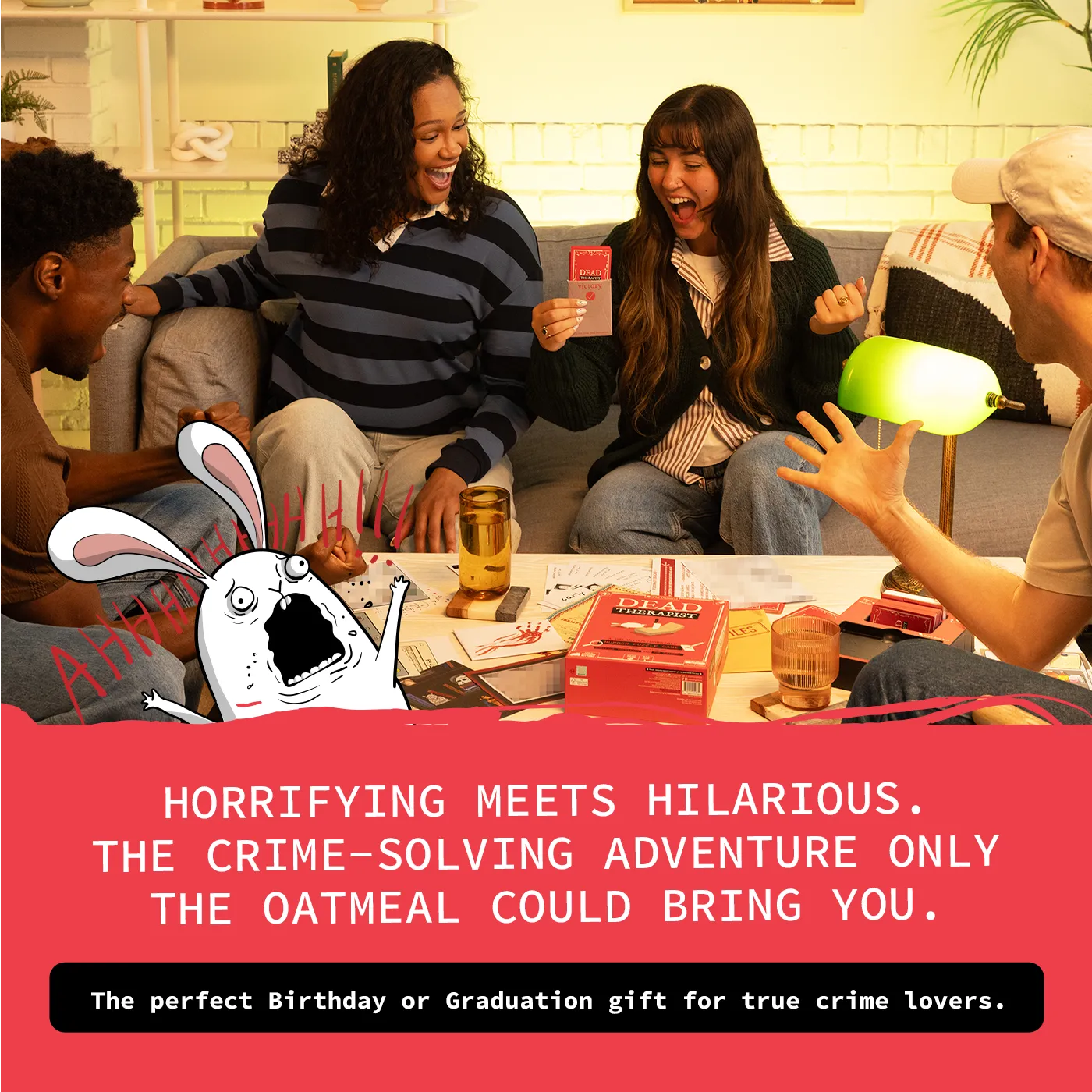 Exploding Kittens Dead Therapist gioco investigativo giallo