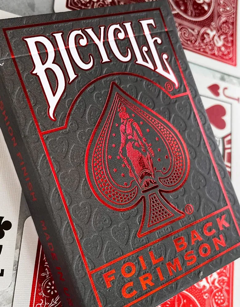 Bicycle Metalluxe Crimson Rider mazzo carte poker rosso