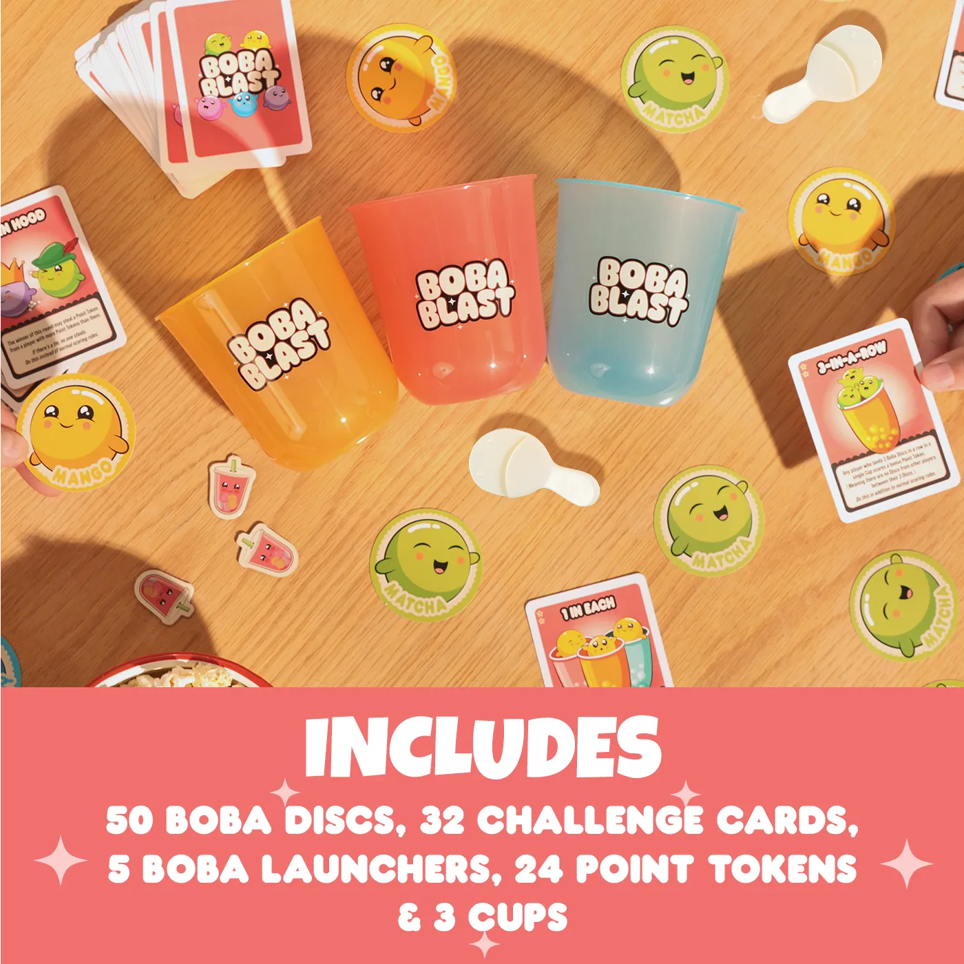 Exploding Kittens Boba Blast party game abilità tazze
