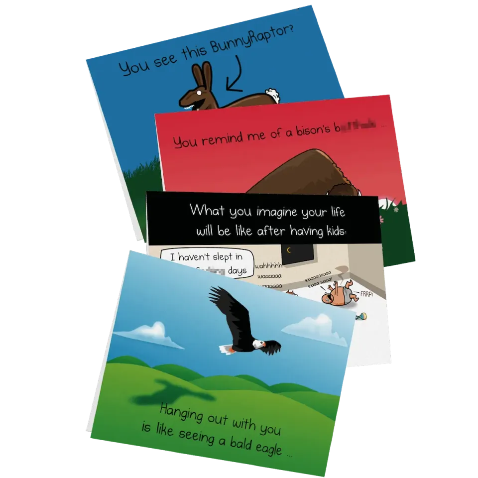 Exploding Kittens NSFW Friendship biglietti 4 pack