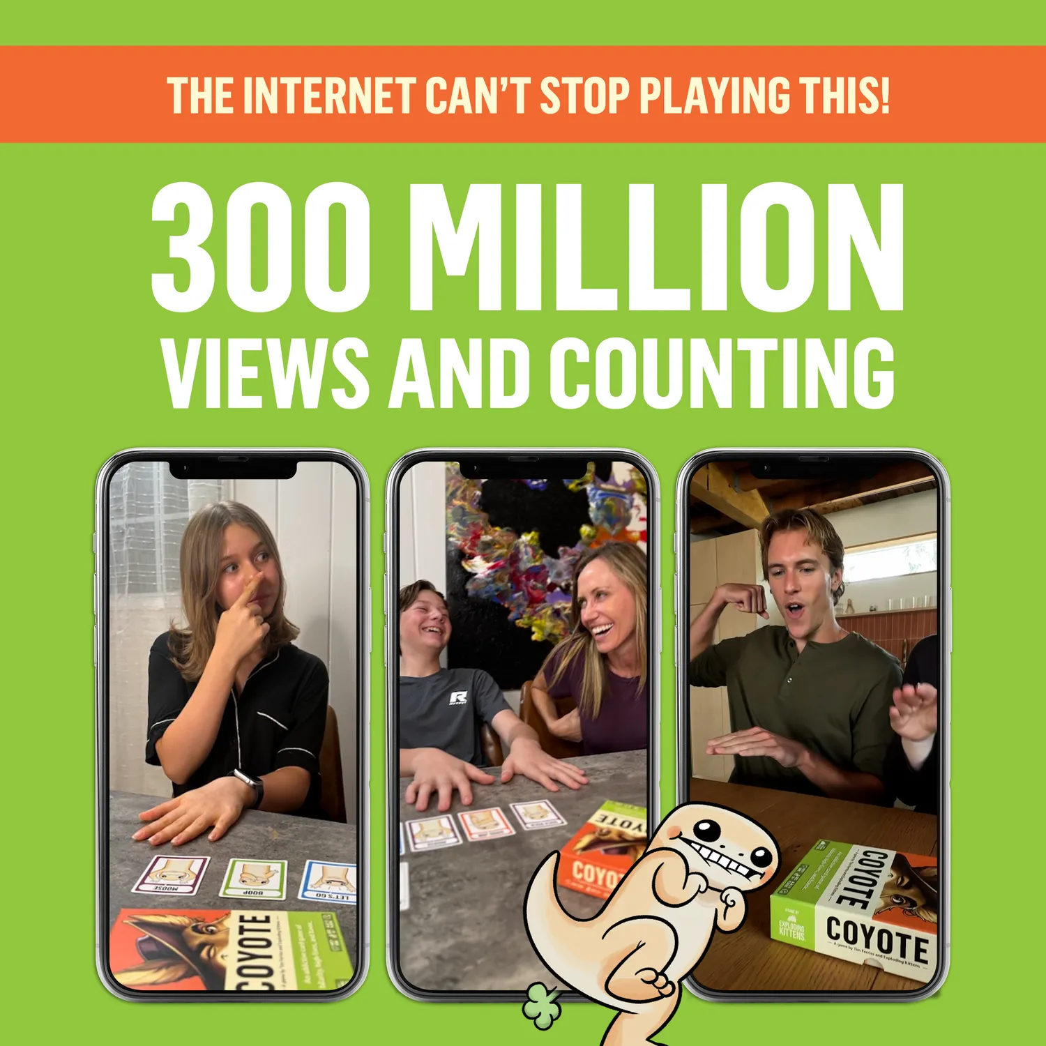 Exploding Kittens Coyote gioco di carte sequenza memoria