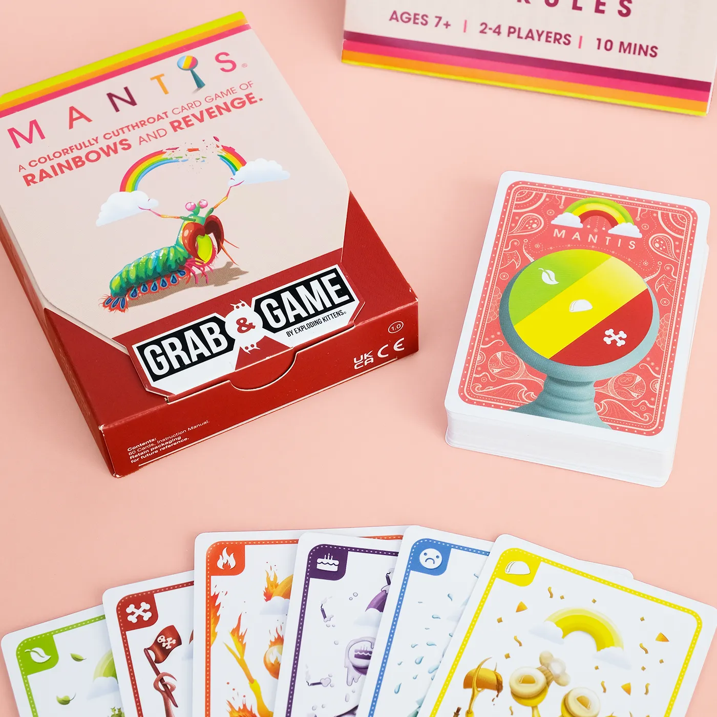 Exploding Kittens Mantis Grab & Game gioco carte viaggio
