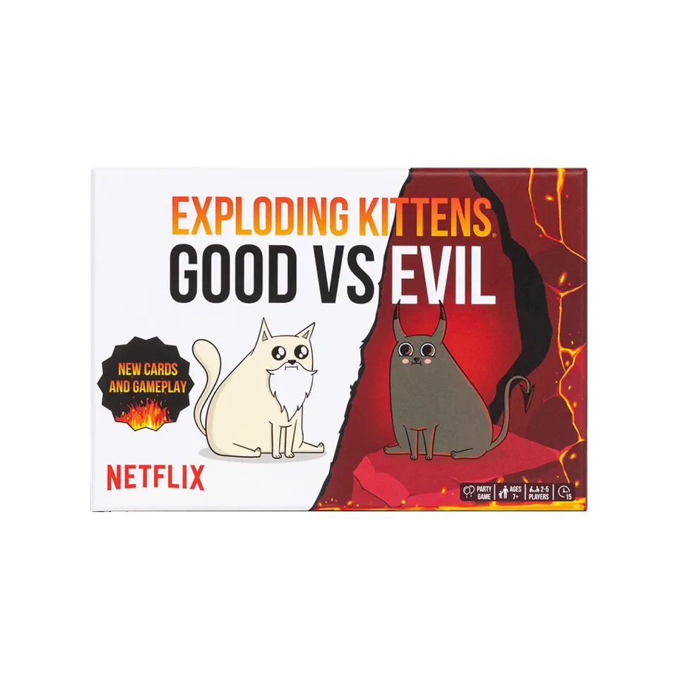 Exploding Kittens Good vs Evil gioco di carte scontri