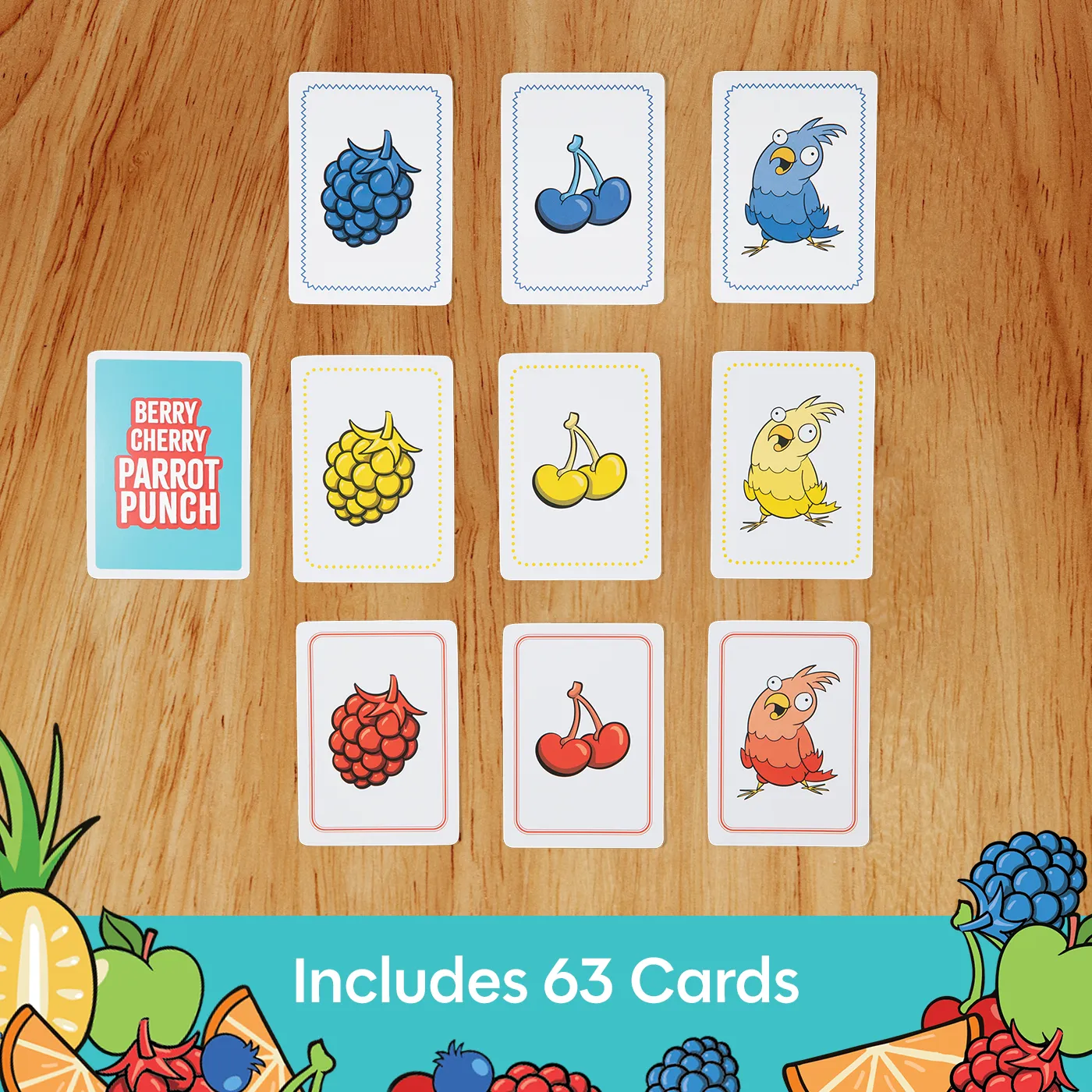 Exploding Kittens Berry Cherry Parrot Punch gioco carte veloce