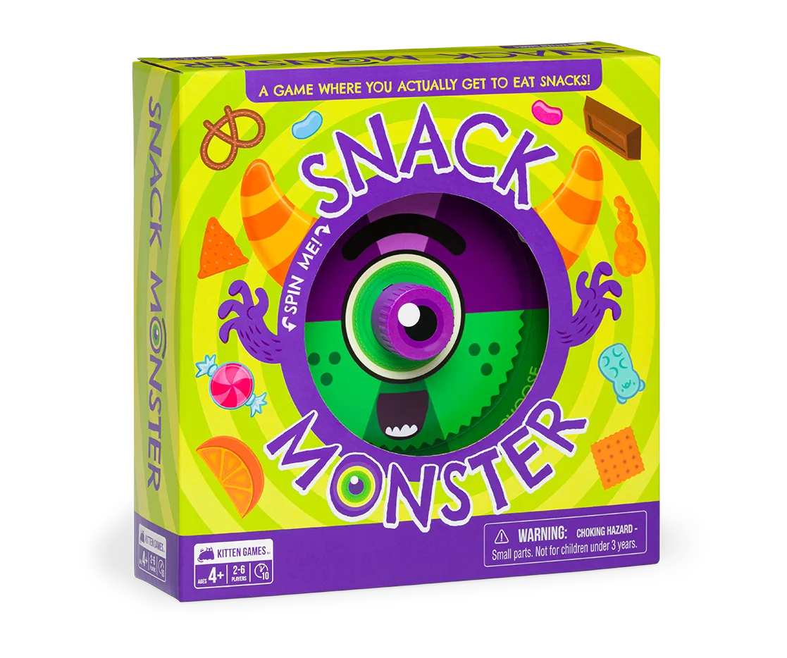 Exploding Kittens Snack Monster gioco per bambini con spinner