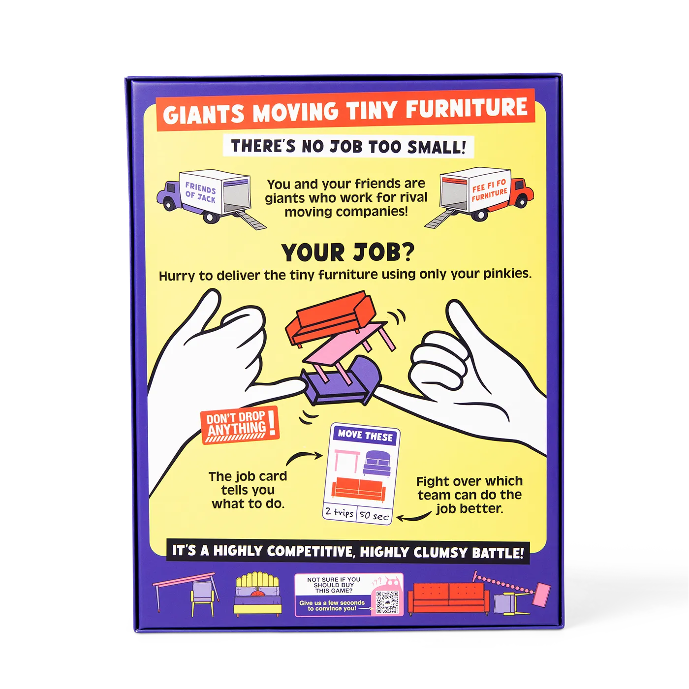 Exploding Kittens Giants Moving Tiny Furniture gioco party