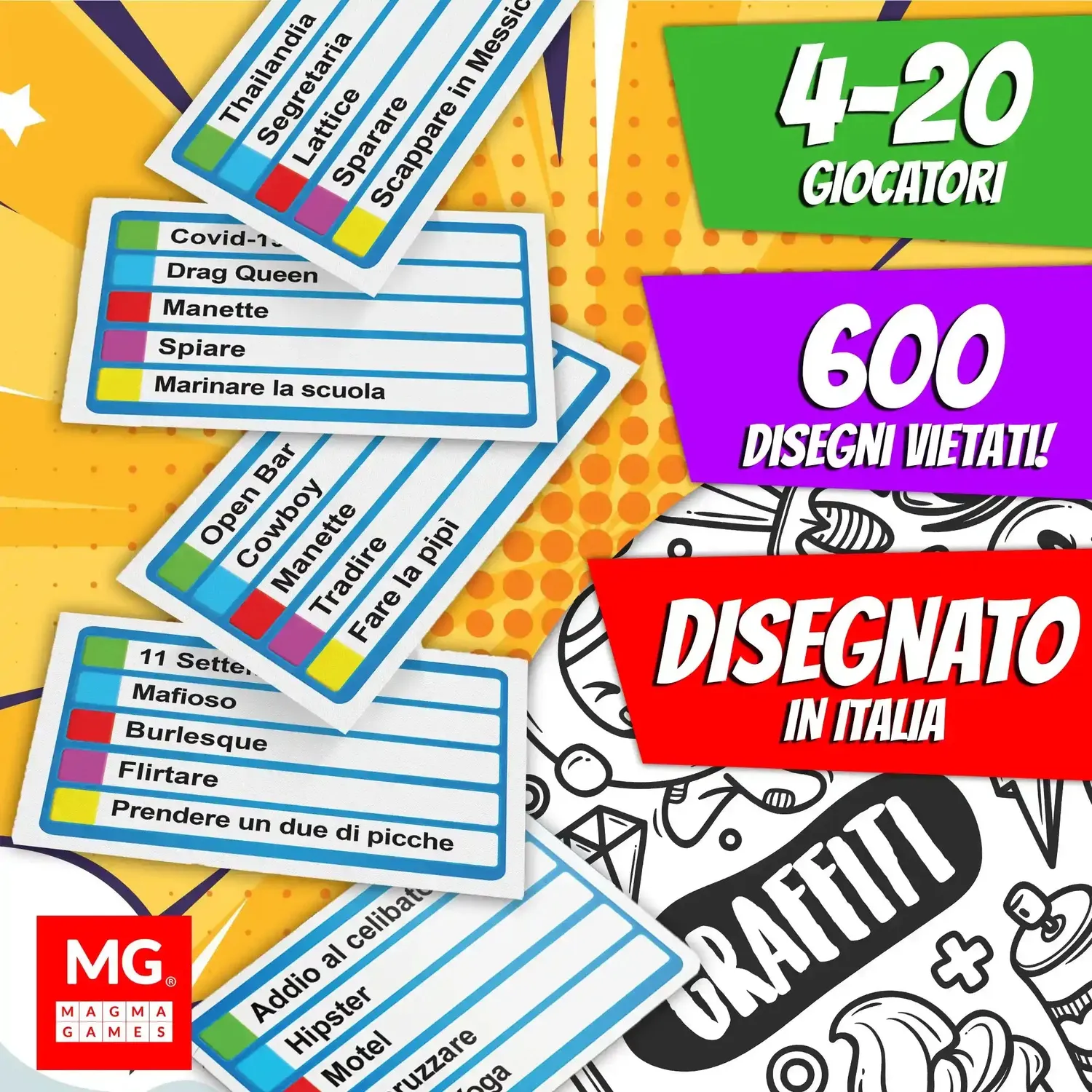 Magma Games Disegni Cattivi party game disegno 18+ 600 parole vietate