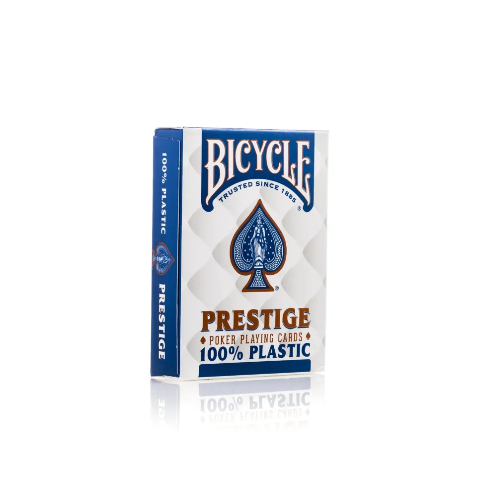 Bicycle Prestige carte da poker plastica indici jumbo rosso/blu