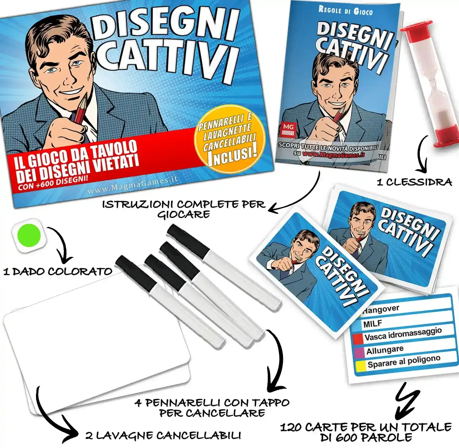 Magma Games Disegni Cattivi party game disegno 18+ 600 parole vietate