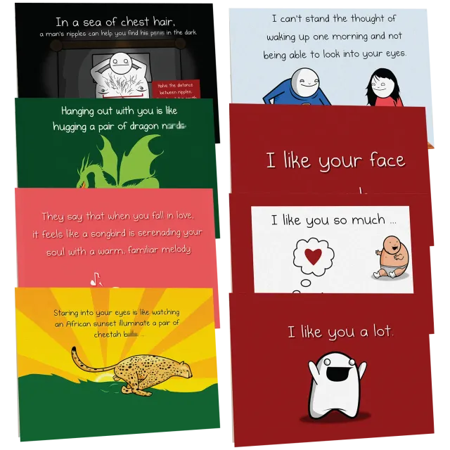Exploding Kittens NSFW Love Friendship biglietti 8 pezzi Vol. A